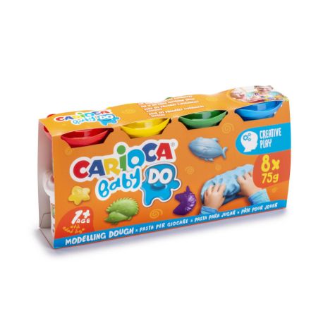 8 bøtter Baby modellervoks & forme - Fra 1 år - Carioca