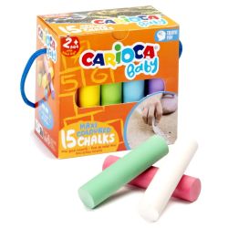 15 stk. Baby MAXI farvekridt (7 farver) - Fra 2 år - Carioca