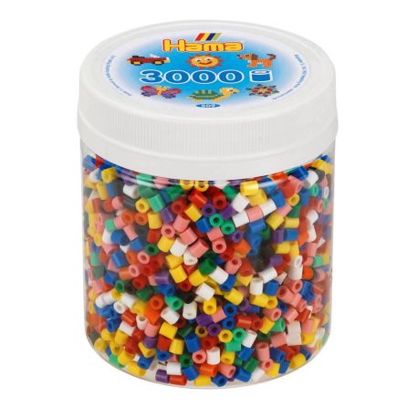 Mix 00 perler - 3000 midi perler i bøtte - Hama