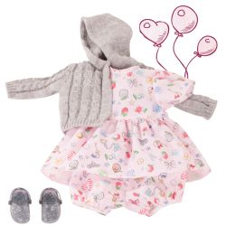 Sommerkjole med cardigan og sko - Dukketøj (30-33 cm) - Götz