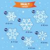 Snekrystaller vinduesklistermærker - 24 stk.