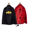 Vendbar Spiderman & Batman kappe med maske - Udklædning (3-4 år) - Great Pretend