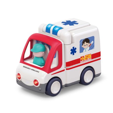 Ambulance med lyd, figur & lægeudstyr (3-5 år) - Kinder & Kids