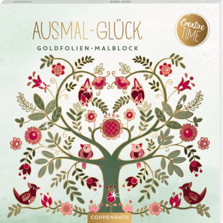 Fugletræet malebog med guld folie (6-10 år) - Spiegelburg
