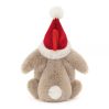 Kanin med nissehue - Bashful bamse til ophæng 13 cm - Jellycat
