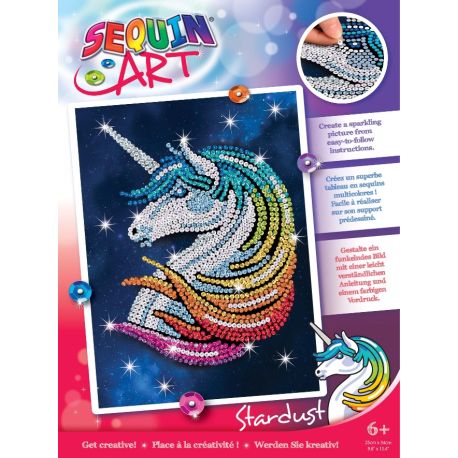 Enhjørning - Dekorér med pailletter (6-14 år) - Sequin Art