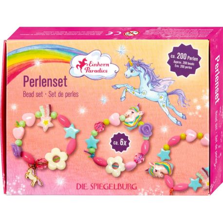 Enhjørning perlesæt med 200 perler - Spiegelburg