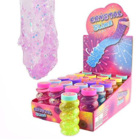 Crystal slime med glitter - Assorterede farver