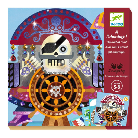 Pirater - Dekorer med folie og ædelsten (5-8 år) - Djeco