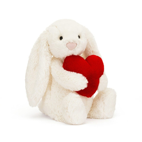 Love kanin - Mellem Bashful bamse m. hjerte 31 cm - Jellycat