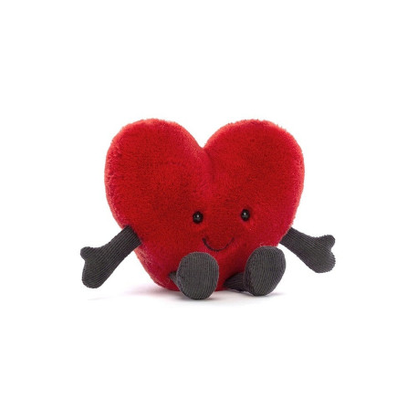 Fun rødt hjerte - Amuseable bamse 12 cm - Jellycat