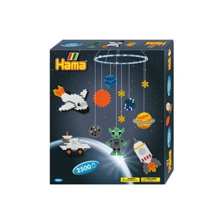 Lav en uro med space tema - 2500 midi perler i æske - Hama