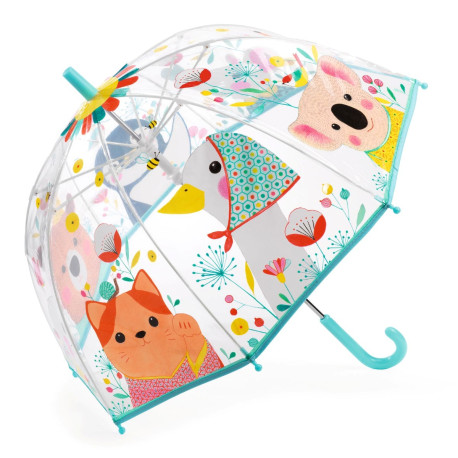 Nature - Gennemsigtig paraply til børn