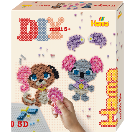 Dyresalon - DIY æske med 2500 midi perler - Hama