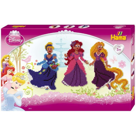 3 Disney prinsesser - Gaveæske med 6000 midi perler - Hama