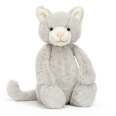 Grå kat - Mellem Bashful bamse 31 cm