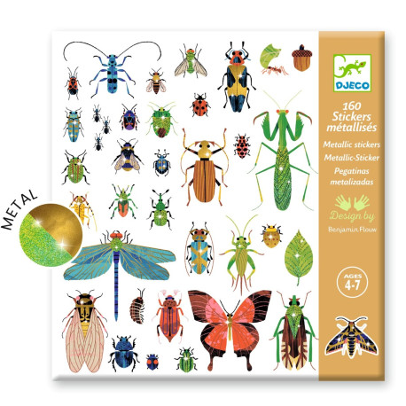 Insekter - Metallic klistermærker (4-7 år)