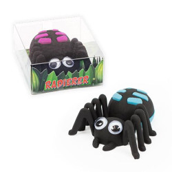 Edderkop med bevægelige øjne viskelæder - Assorterede farver