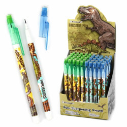 Dinosaur skub-op blyant med viskelæder - Assorterede design