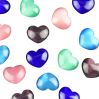 1 stk. Cat-Eye Hjerte Mineral sten (3 cm) - Assorterede farver
