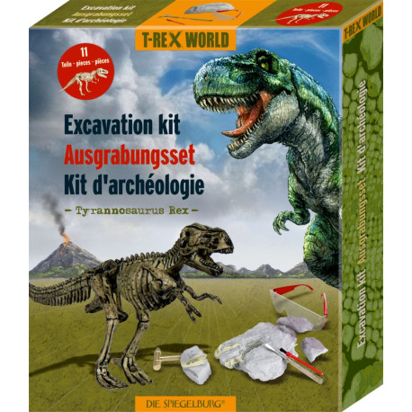 T-Rex dinosaur - Stort udgravningssæt (11 dele)