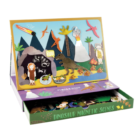 Dinosaur - Magnetisk baggrund med figurer (+3 år) - Floss & Rock
