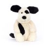 Jellycat Bashful Bamse - Sort og hvid hvalp - Mellem