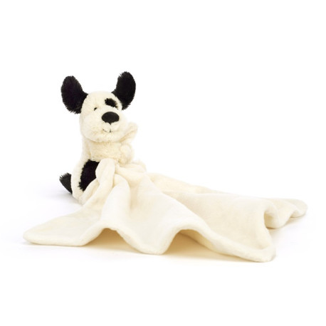 Sort & hvid hund - Bashful nusseklud 34 cm