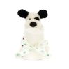 Sort & hvid hund - Bashful nusseklud 34 cm