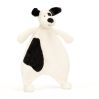 Sort & hvid hund - Bashful flad hyggeklud 27 cm