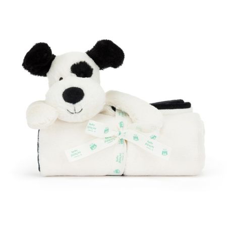 Sort & hvid hund - Bashful tæppe 56 cm