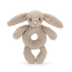 Beige kanin - Bashful blød rangle 18 cm