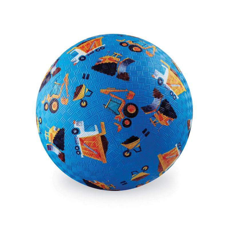 Blå bold med arbejdsbiler - Stor 18 cm