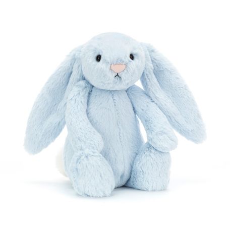 Lyseblå kanin - Mellem bashful bamse - Jellycat