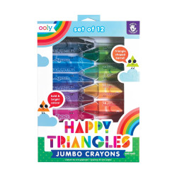 Happy Triangles -12 stk. Store trekantede farver