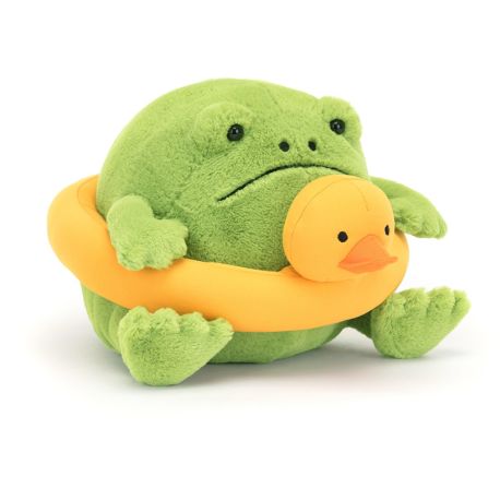 Ricky Rain frø med badering - Bamse 15 cm
