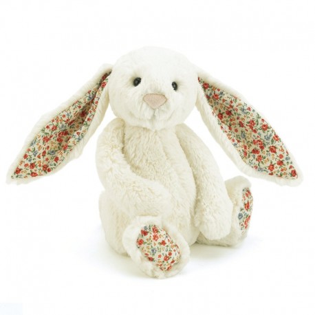 Jellycat Bushful bamse - Hvid blossom kanin - Mellem