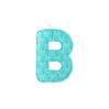 B stofbogstav - Blå