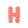 H stofbogstav - Vendbart lyseblå & rosa