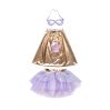 Rosegold & lilla tyl nederdel, kappe & maske - Udklædning (4-6 år)