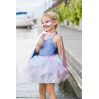 Metallic Pink & lyseblå tyl nederdel, kappe & maske - Udklædning (4-6 år)