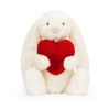 Hvid kanin med hjerte - Original Bashful bamse