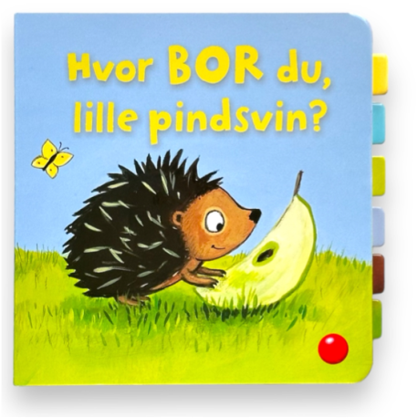 Hvor BOR du, lille pindsvin? - Papbog med flapper