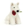 Munro Skotsk Terrier hund med rose - Bamse 25 cm