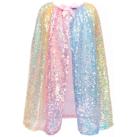 Pastel Paillet Regnbue kappe - Udklædning (4-6 år)
