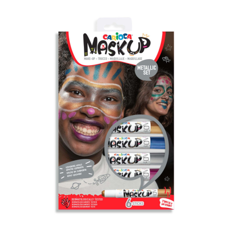 Metallic - 6 stk. bløde ansigtsfarver