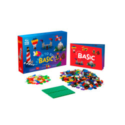 Basic begyndersæt - 600 stk. klodser, byggeplader & bog - Plus Plus