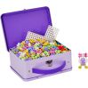 600 stk. Mini klodser & byggeplade i lilla metal kuffert - Plus Plus