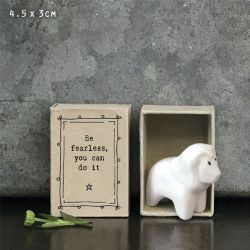 Be Fearless, You can do it - Æske med porcelæn løve