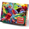 Dinosaurnes verden - Metallic puslespil 100 brikker